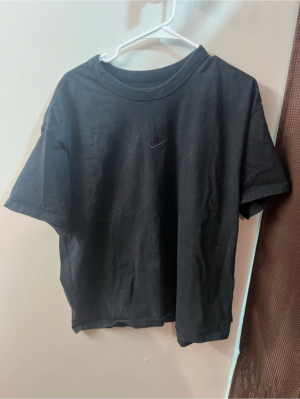 Nike Black Tee with White Logo Print